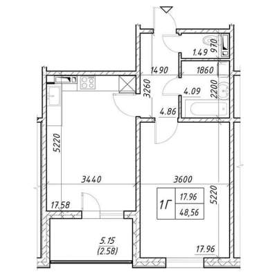 Buy apartment - Kyiv, Elektrotekhnichna street43, Trojeshchyna. Sale of real estate - Desnyanskyi area, secondary market and new building cheap, price up to 57000$, announcement no.2018270 фото 2